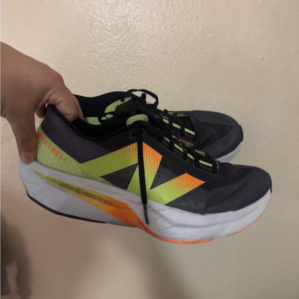 New Balance Rebel V4 Black and Neon Running Shoes